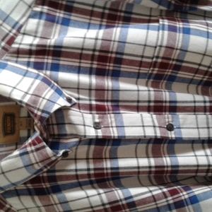 Foundry Supply Co Mens Plaid Button Down Shirt Size XLT